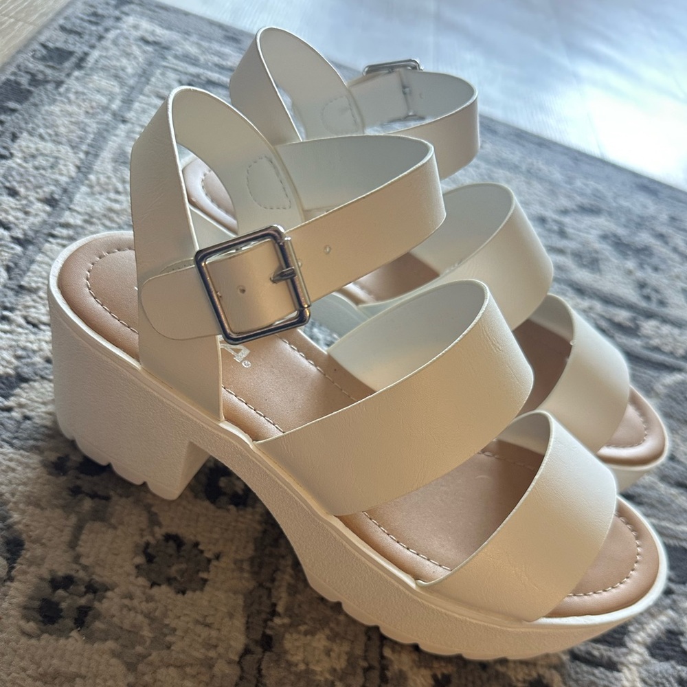 Never been worn White Soda Platform Sandals